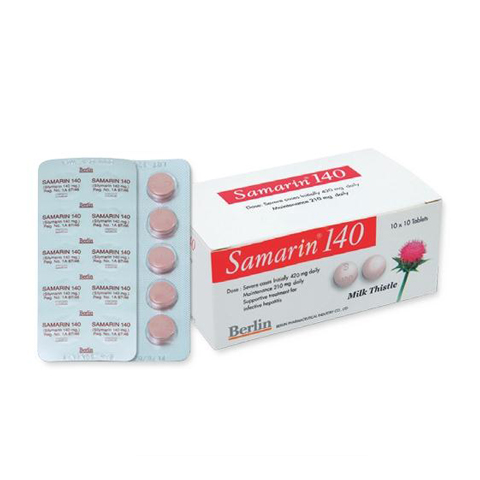 (1 แผง / 10 เม็ด) SAMARIN 140 ยาบำรุงตับ