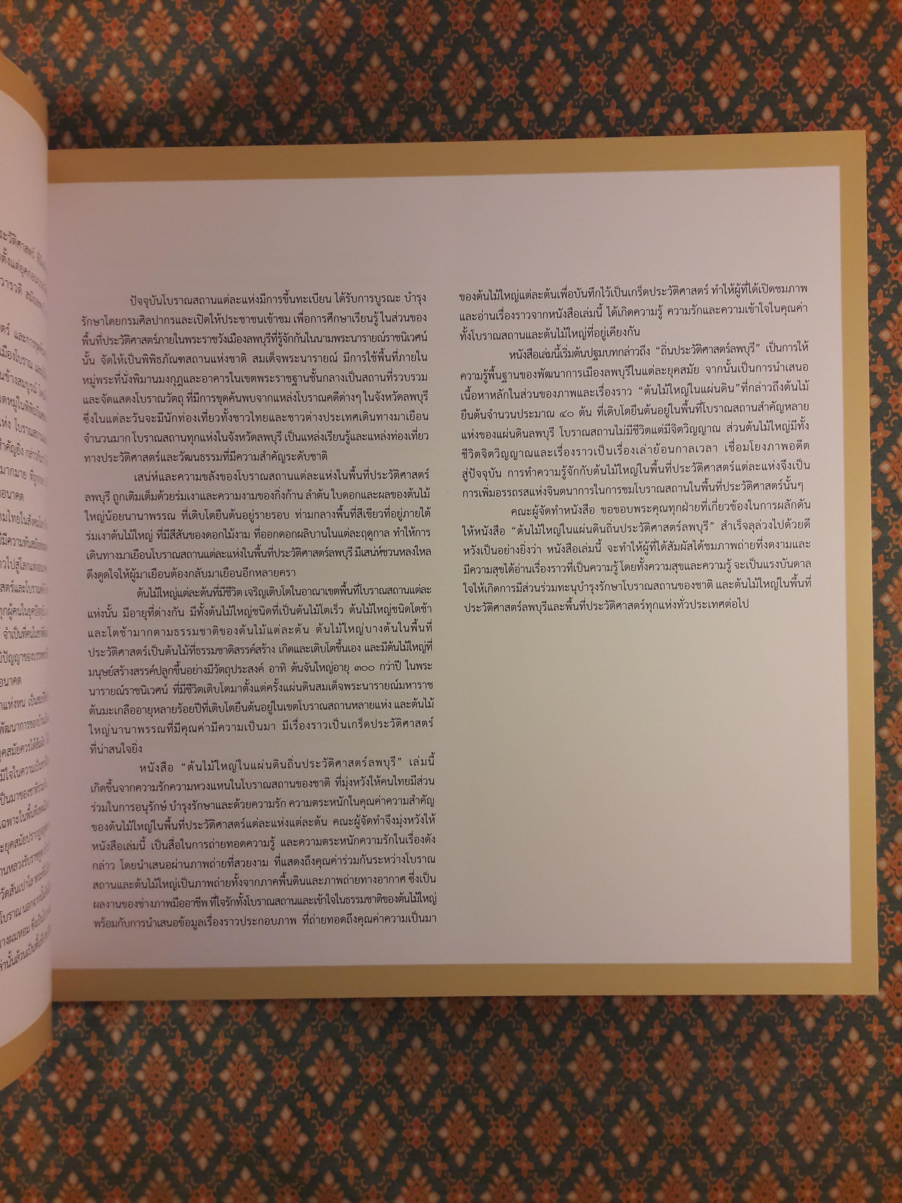 ต้นไม้ใหญ่ในแผ่นดินถิ่นประวัติศาสตร์ลพบุรี Big Trees in Lop Buri's Archacological Sites