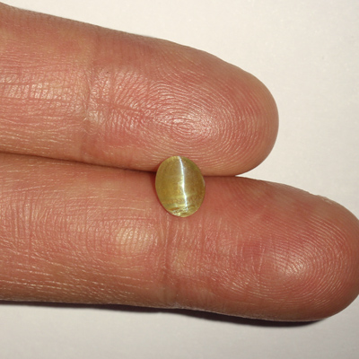 คริสโซเบริลตาแมวหรือไพฑูรย์ (Cat's eye Chrysoberyl) 1.28 กะรัต จากศรีลังกา