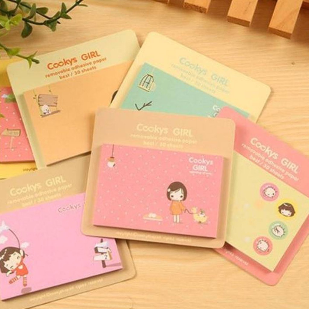 MUISUNGSHOPกระดาษโน๊ตมีกาว Post-it โพสอิท การ์ตูน สไตล์เกาหลี คละลาย