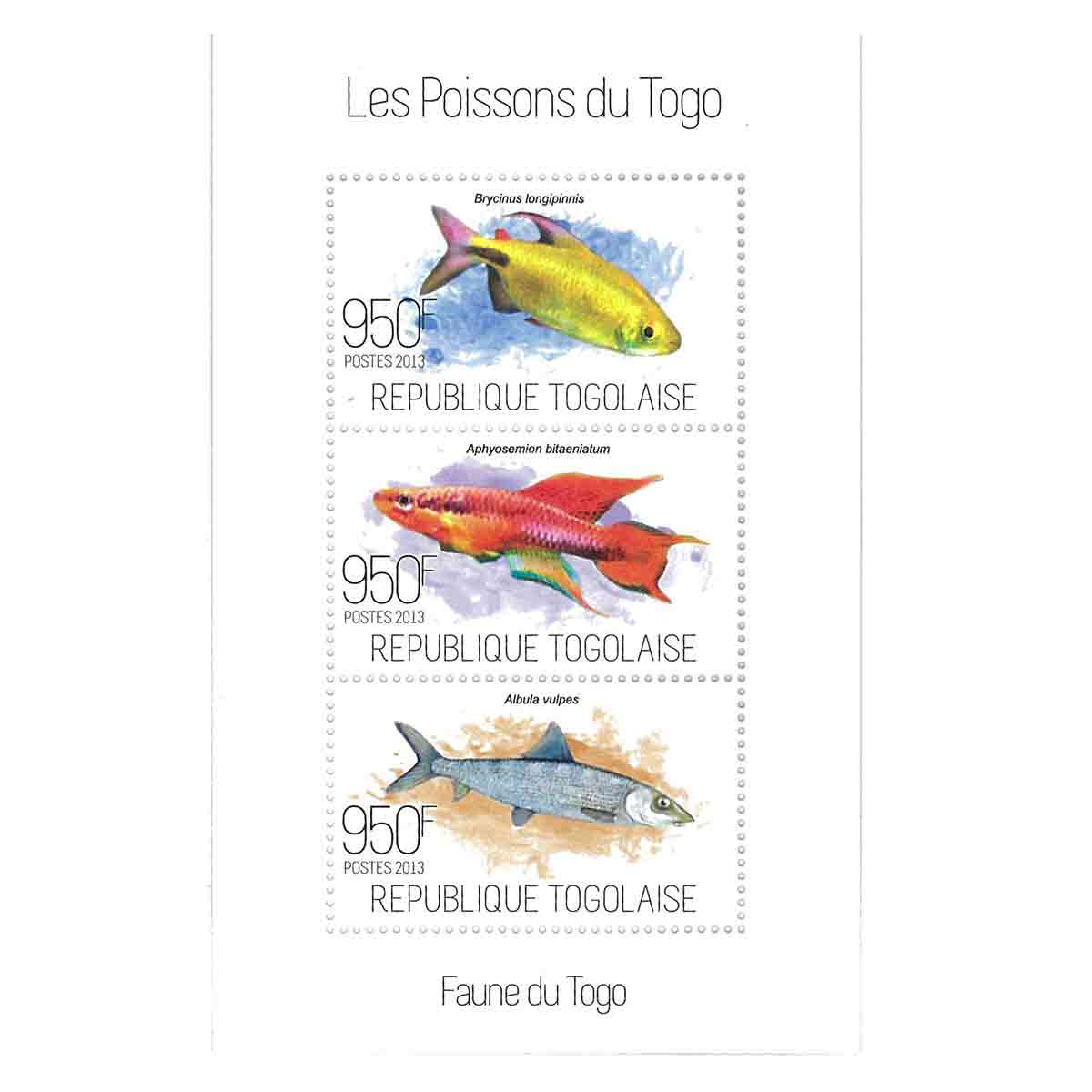 Togo Stamp, 2013 Fish, Marine Life