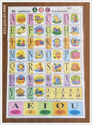 โปสเตอร์ แบบฝึกหัดอ่าน ABC