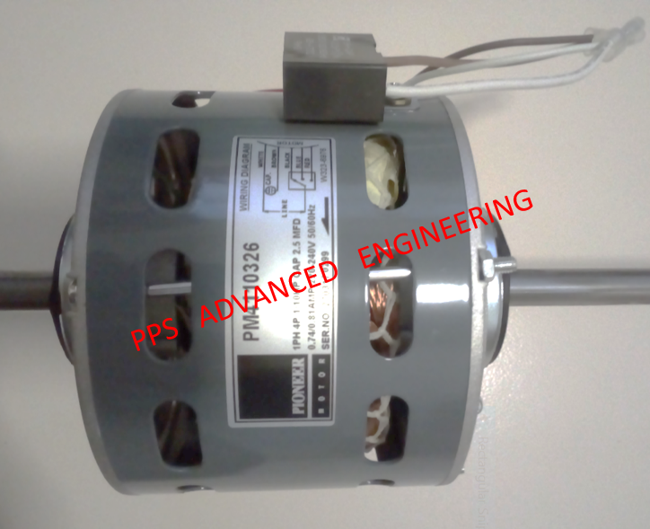 MOTOR FAN COIL MODEL:PM4110326,1/10HP ,220/240V,50/60Hz CAP 2.5 MFD / PIONEER