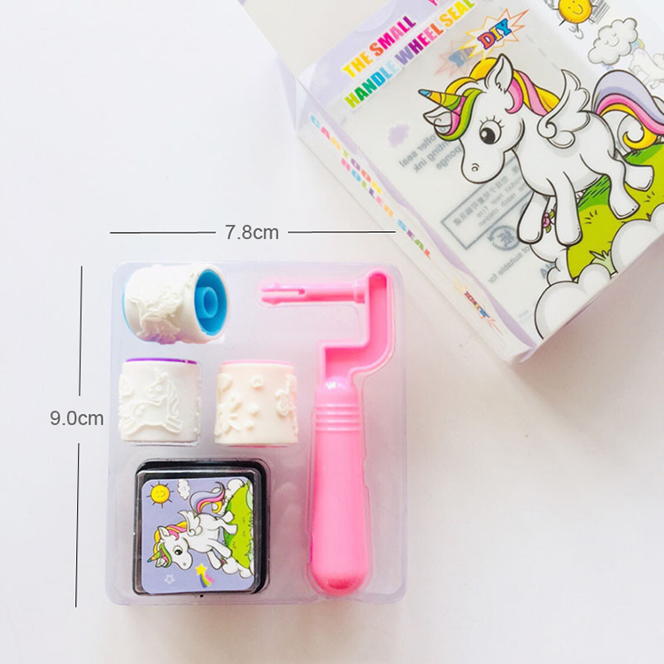 MUISUNGSHOP ลูกกลิ้งลายการ์ตูน ลูกกลิ้งสแตมป์ สำหรับเด็ก ของเล่นเด็กเสริมพัฒนาการ