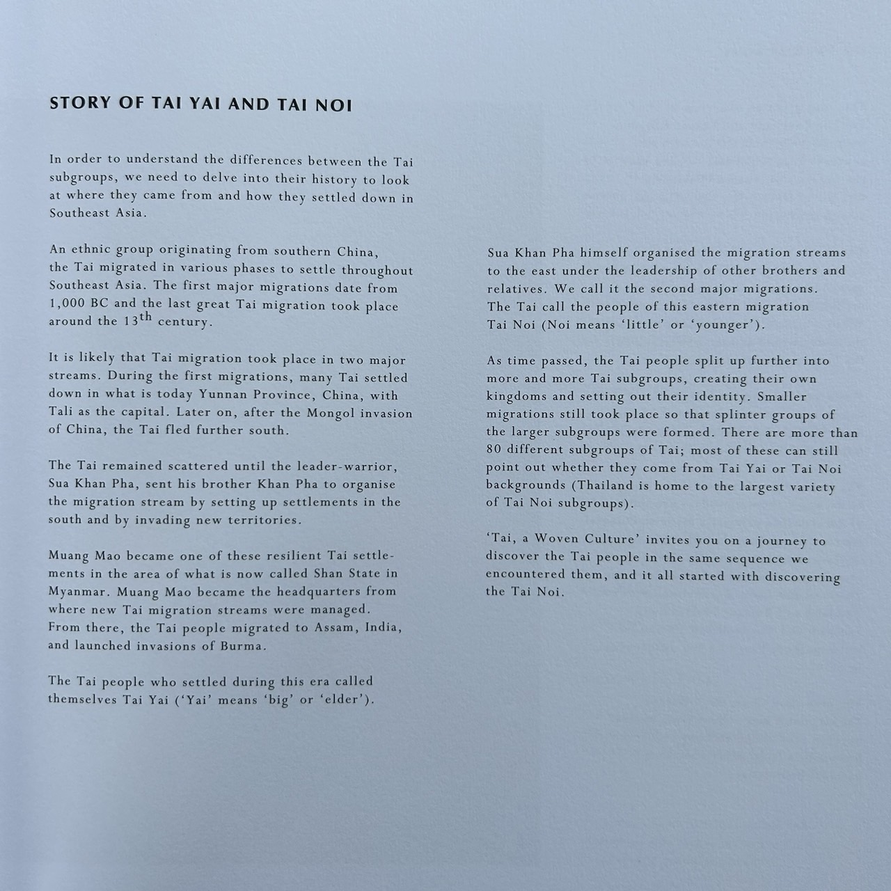 Riverbooks : ร้านหนังสือประวัติศาสตร์ Tai A Woven Culture