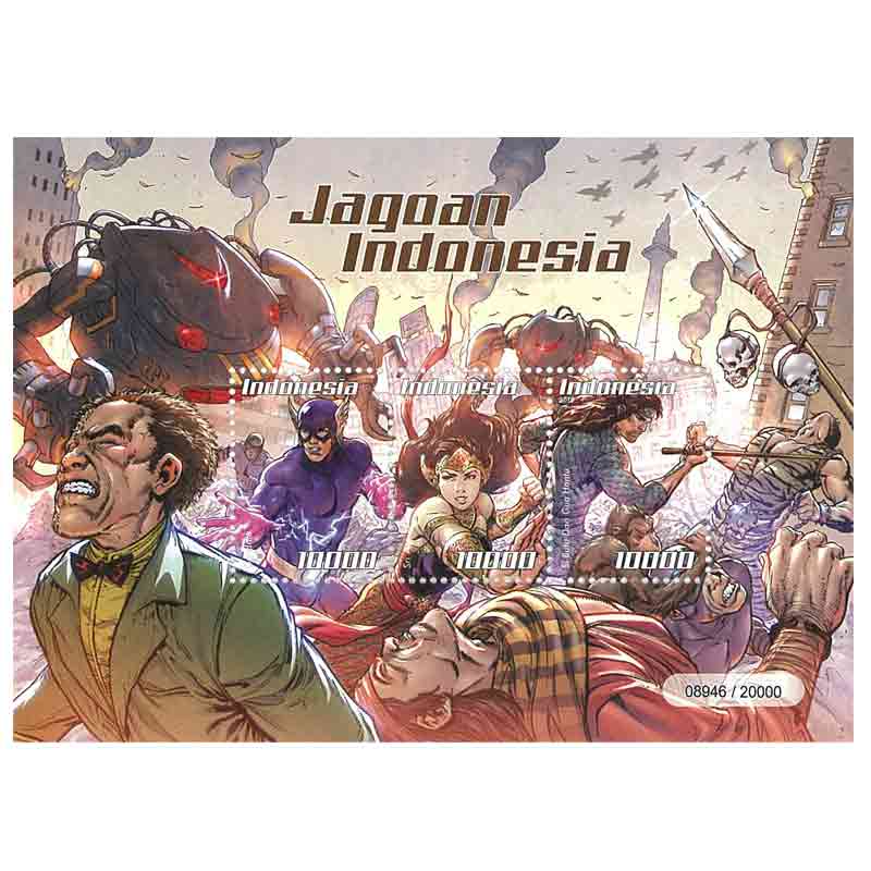 Indonesia Stamp, 2019 Indonesia Comic & Cartoon Heroes S/S