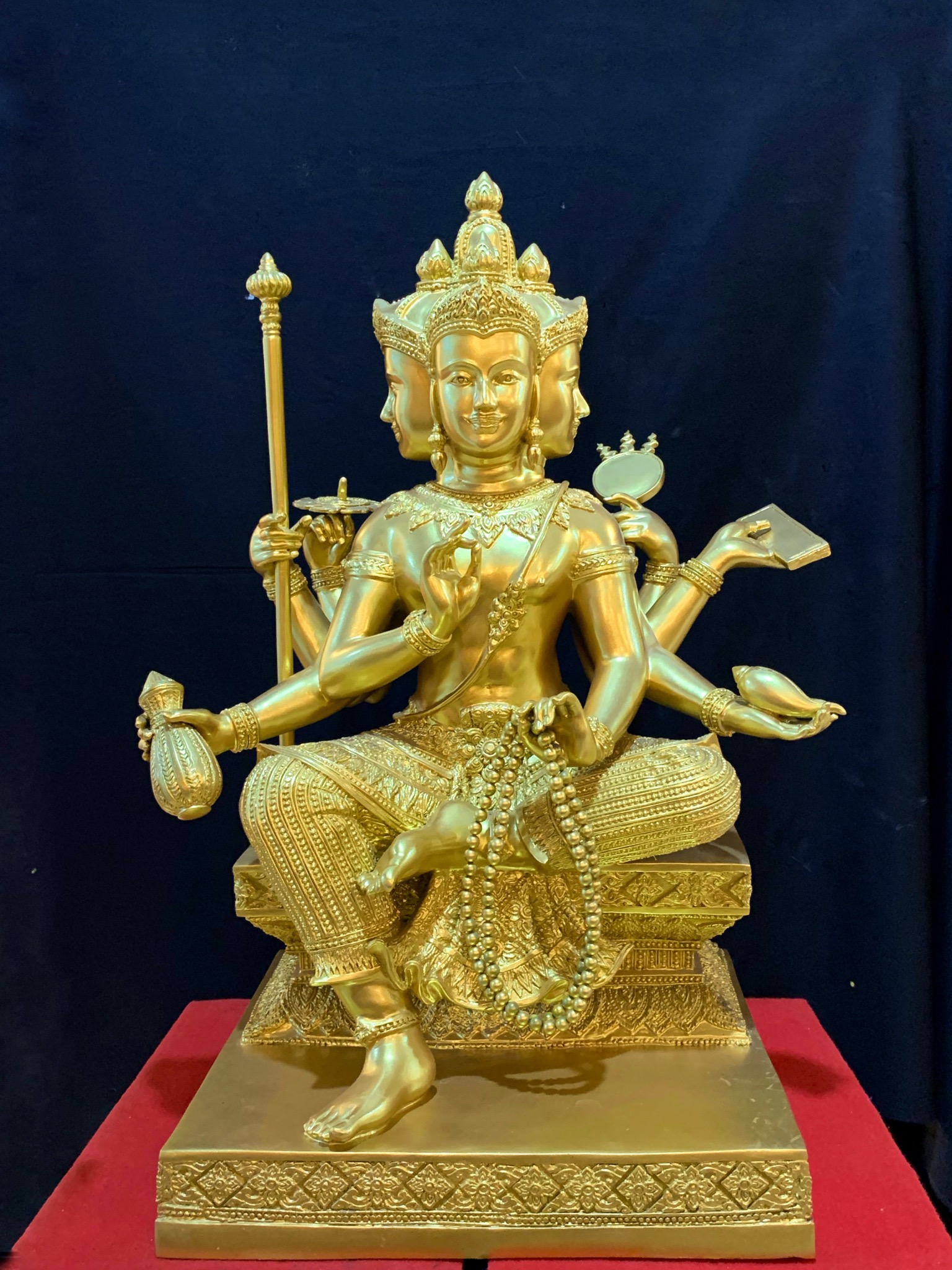รูปหล่อ เทวรูป ท้าวมหาพรหม พระพรหม หน้าตัก 16 นิ้ว โดยอาจารย์กรมศิลปากร