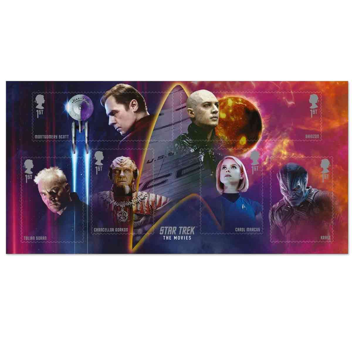 UK Stamp, 2020 Star Trek Pack S/S สตาร์ เทรค