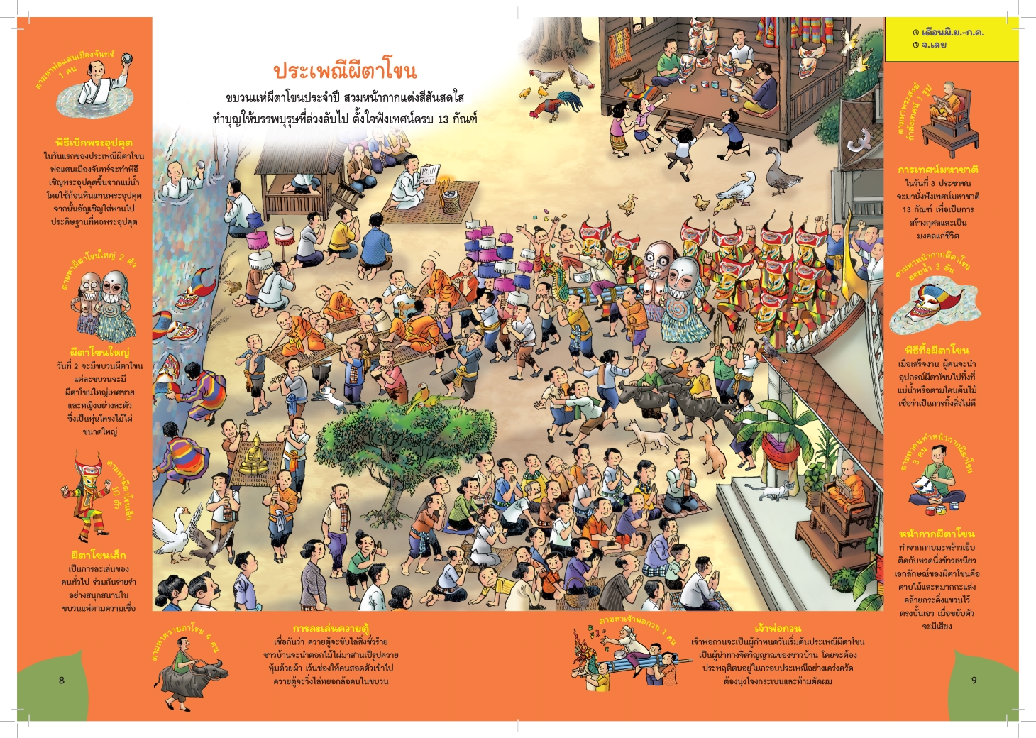 NANMEEBOOKS หนังสือ ซ่อนหาแสนสนุก 12 ประเพณีไทย : เสริมความรู้เยาวชน