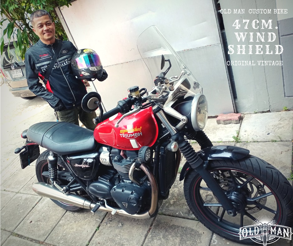 ชิวหน้า ไฟกลม ทรงสูง 47 ซม. สีใส