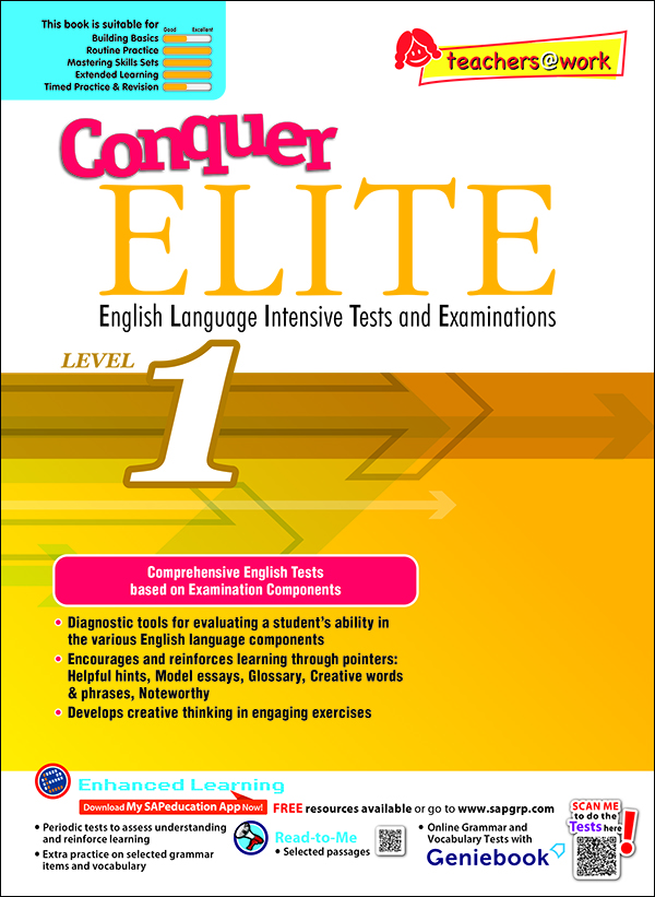 แบบทดสอบภาษาอังกฤษระดับประถมศึกษา 1 Conquer ELITE (English Language Intensive Tests and Examinations) Level 1