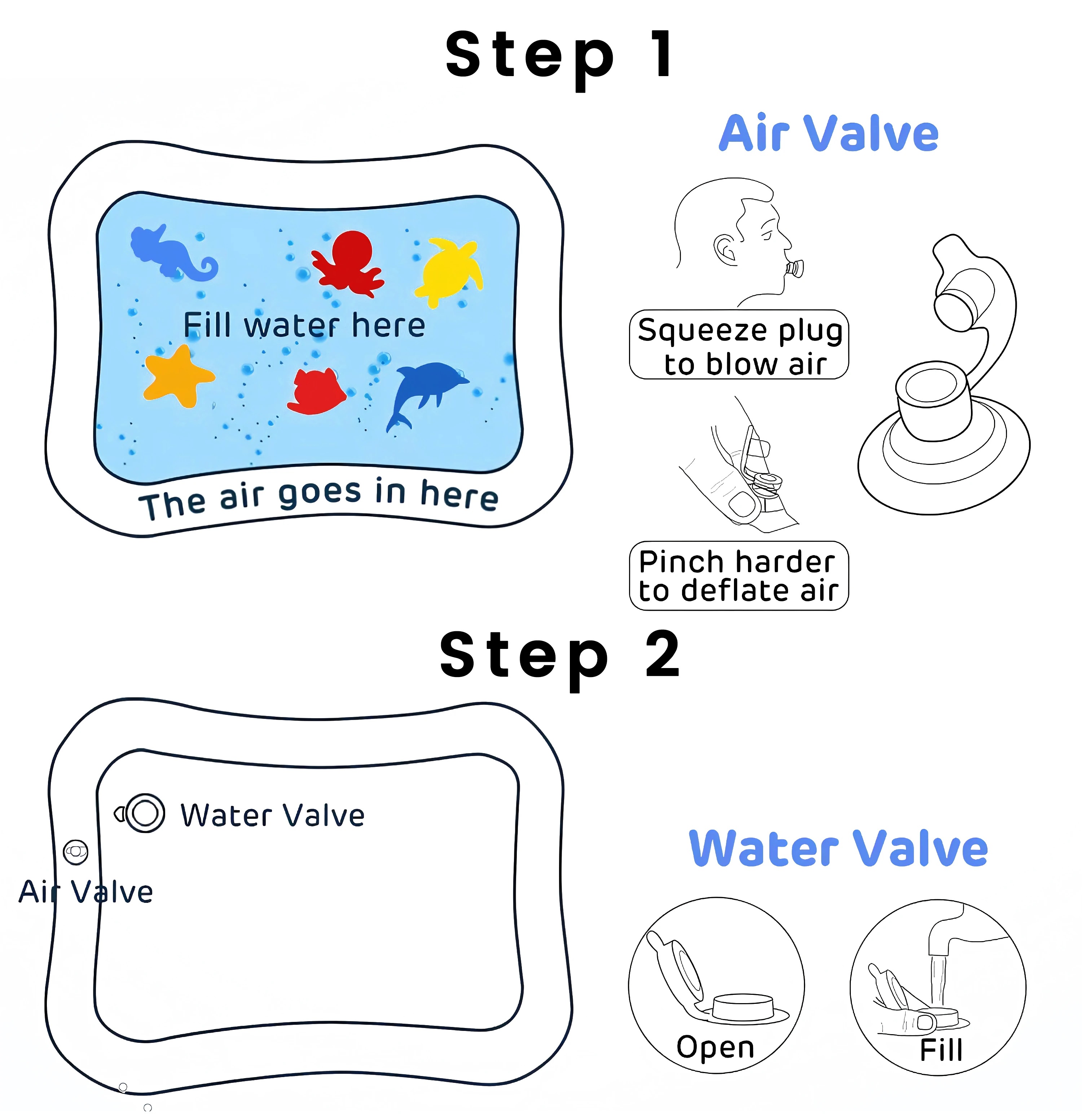 MUISUNGSHOP ของเล่นสำหรับเด็กเล็ก เสริมพัฒนาการด้านร่างกาย water playpen Water Mat