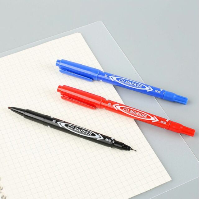 MUISUNGSHOP CD MARKER ปากกา Permanent เขียนซองไปรษณีย์พลาสติก (กันน้ำ) ปากกาเขียนซองไปรษณีย์ ซอง จม. ซีดี CD สูตรน้ำมัน