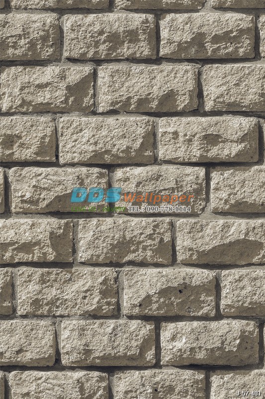 JPOP15-31 ลายก้อนอิฐ สีครีม