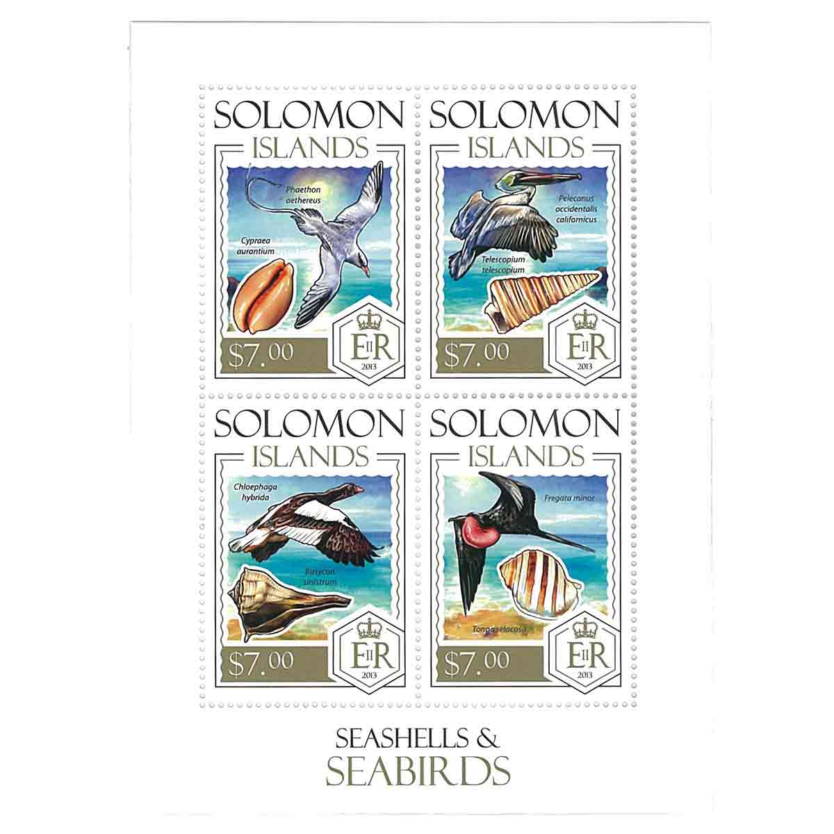 Solomon Islands Stamp, 2013 Seashells & Seabirds, Animal