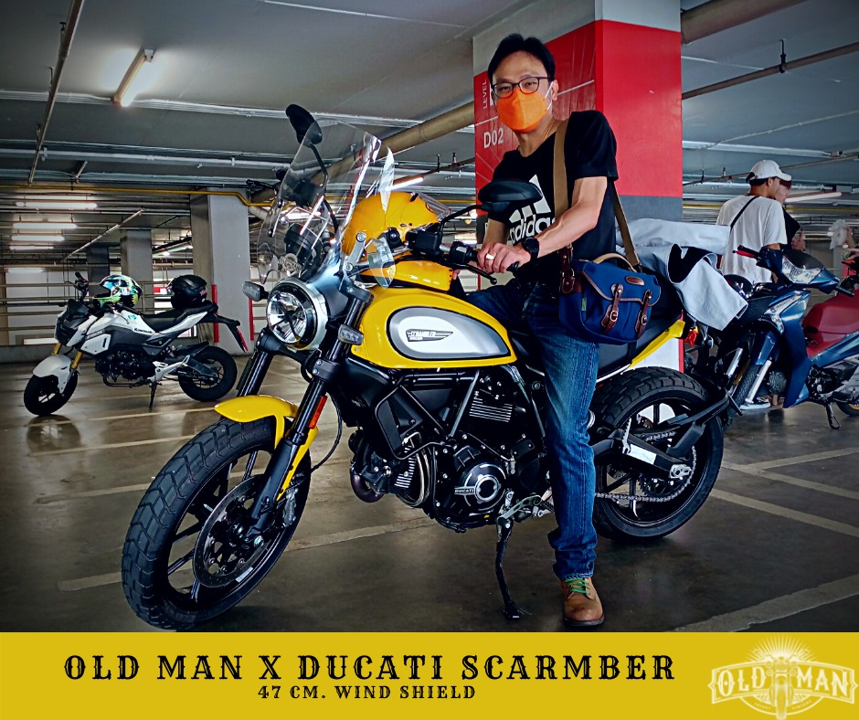 ชิวหน้า ไฟกลม ทรงสูง 47 ซม. สีใส