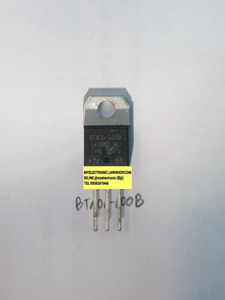 BTA06-600Bไตรแอค6A600VTRIACตัวถังTO-220ยี่ห้อSGS-THOMSANราคาตัวละ