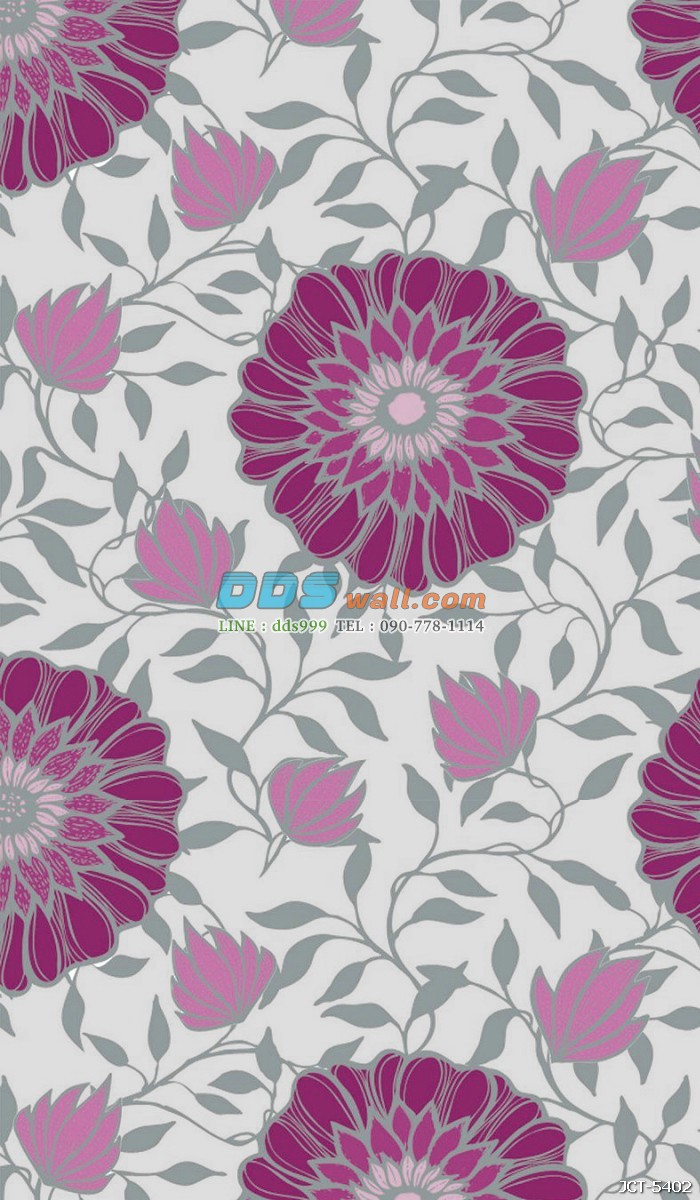 JCOE15-52 ลายดอกไม้ สีม่วง