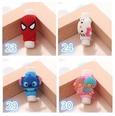 ถูกที่สุด เพียง 20 บาท ตัวล็อคถนอมสายชาร์จลายการ์ตูน MKII