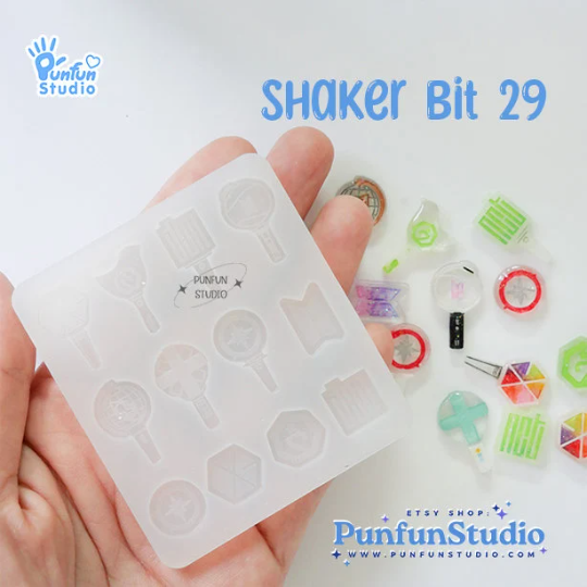 Shaker Bit 29 K-POP Mold / 12 in 1 / Shaker bits mold / Silicone Mold