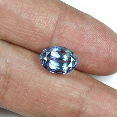 **ขายแล้ว** เเทนซาไนท์ (Tanzanite) 3.93 กะรัต สีน้ำเงิน ไฟดี สีกำลังดี