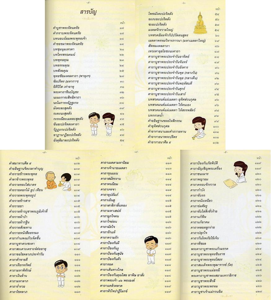 บทสวดมนต์ (พระคาถา ๑๐๘ มงคลต่างๆ)