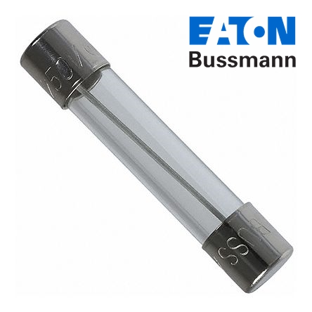 ฟิวส์หลอดแก้ว Bussmann 100mA 0.1A 250Vac 6.3x32mm Fast Acting