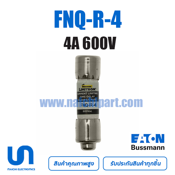FNQ-R-4 Bussmann 4A 600VAC TIME DELAY 10.3 mm x 38.1 mm