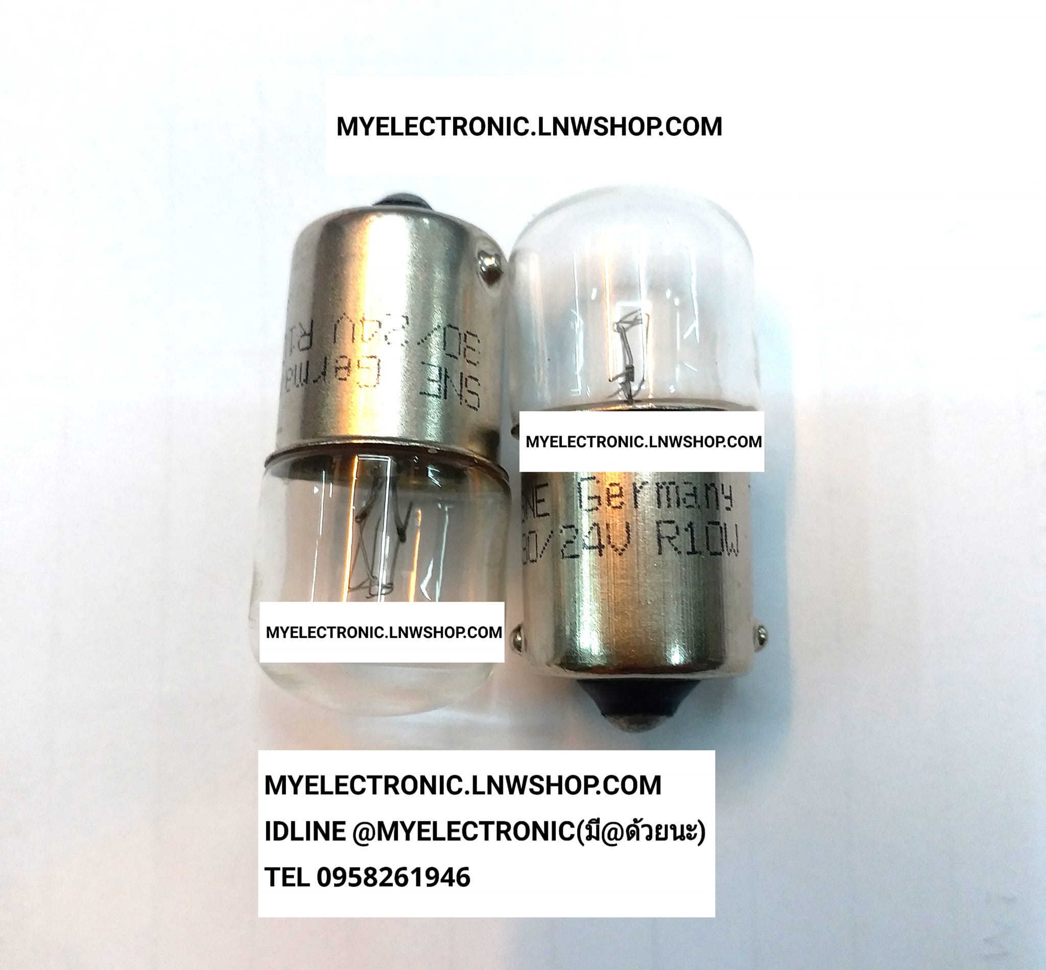ขาย หลอดไฟ30/24V10W หลอดไฟ30/24V10วัตต์ ขายหลอดไฟ30V10W ขาย หลอดไฟ24V10W หลอดไฟ1จุด หลอดไฟก้นจุดเดียว ขนาดอ้วน17มม.สูง35มม.ขนาด17×35MM. 17×35มม.ราคา หลอด ตัวละ , . . . หน่วย บาท มีหน้าร้านอยู่บ้านหม้อ กรุงเทพ ส่งของเร็ว มาซื้อหน้าร้านได้ สั่งปุ๊บส่งปั๊บ
