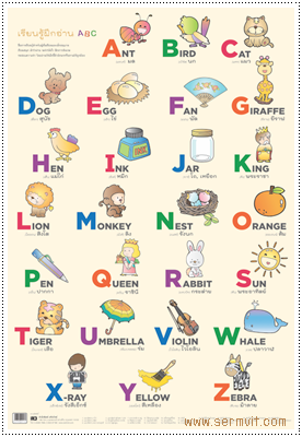 โปสเตอร์ เรียนรู้ฝึกอ่าน ABC
