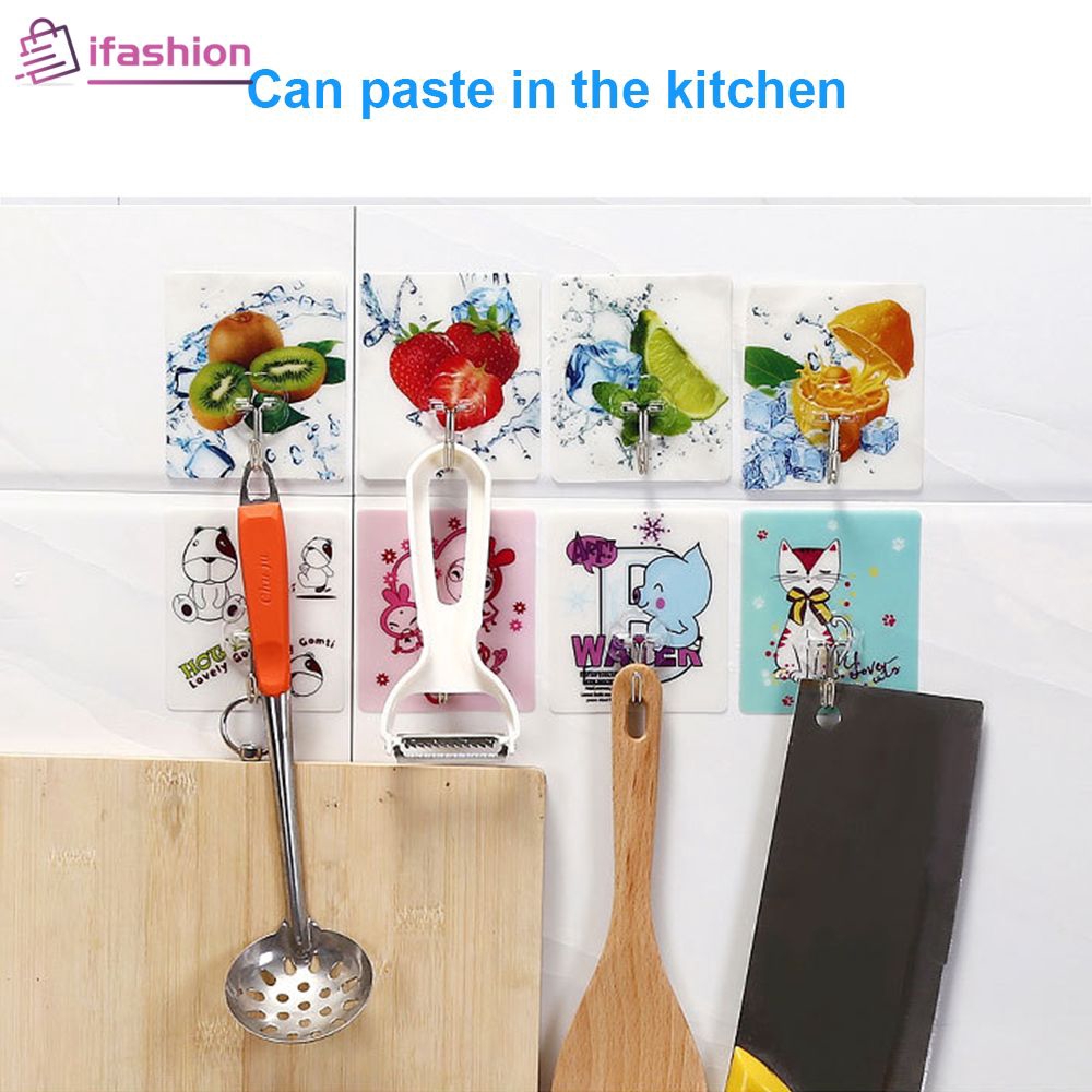 MUISUNGSHOP (10 ชิ้น) T-HOOK-CARTOON ตะขอลายการ์ตูน สำหรับแขวนตกแต่งห้อง ไม่ต้องตอก ทุุบ เจาะ ทำร้ายผนัง เป็นชนิดกาวยึดติดผนัง