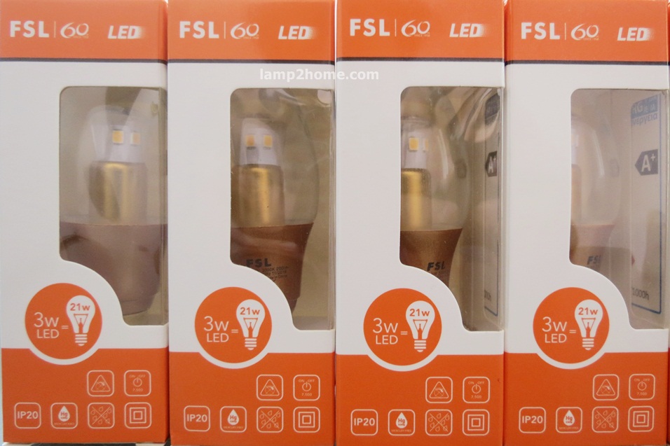 หลอดจำปา LED 3w ขั้ว E14 แสงเหลือง (หลอดโคมไฟระย้า)