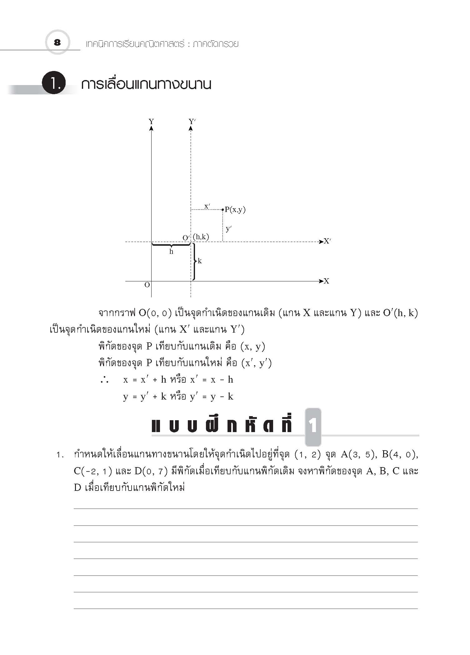 ชุดเทคนิคการเรียนคณิตศาสตร์ ม.ปลาย ภาคตัดกรวย