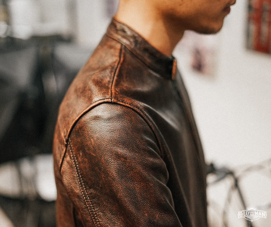 เสื้อหนังแท้ Night Road (น้ำตาล) (กรุณาสอบถามไซส์ก่อนสั่งซื้อ)