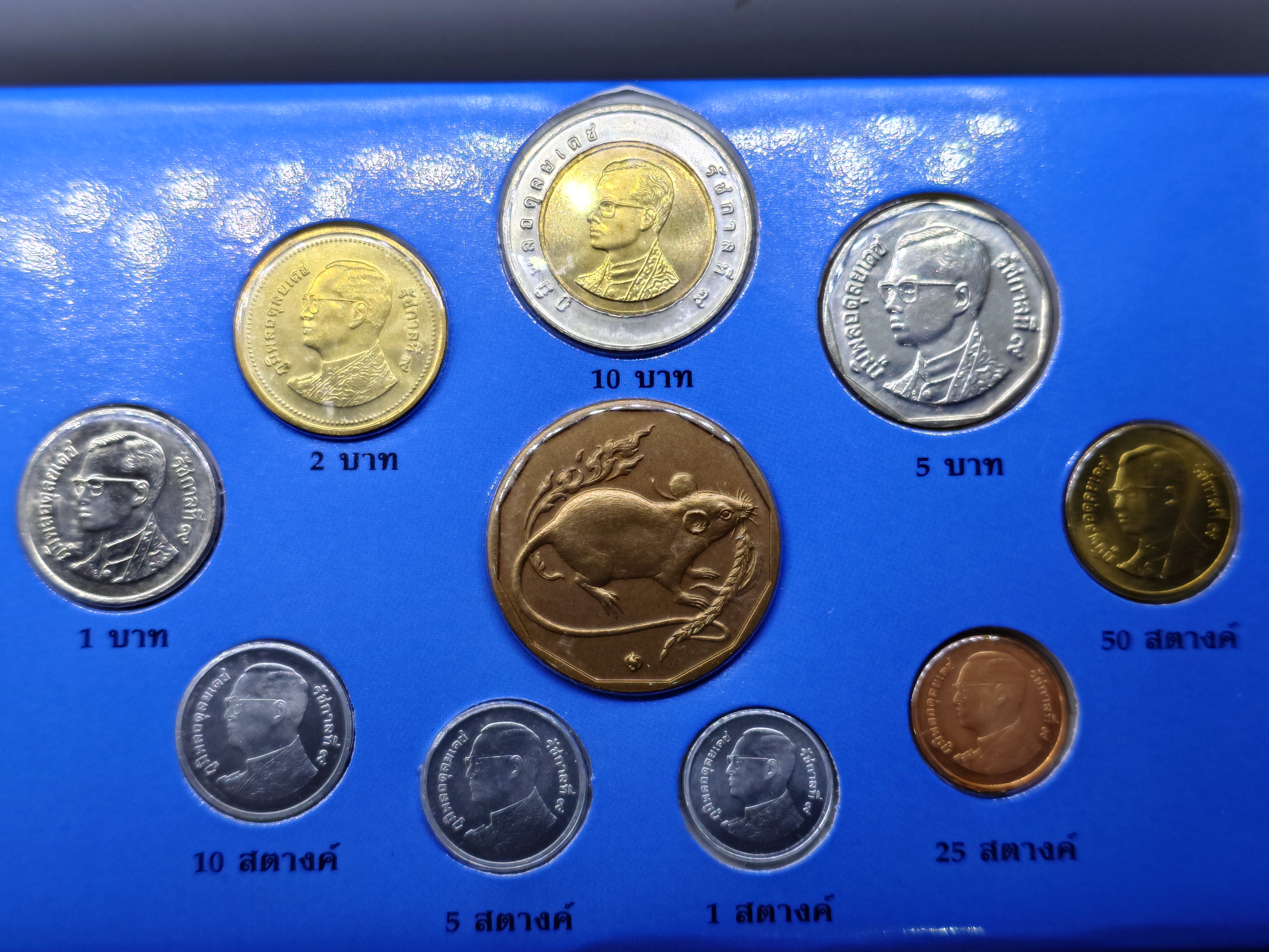 แผงเหรียญกษาปณ์หมุนเวียน ครบชุด ปี 2551 กรมธนารักษ์ จัดสร้าง