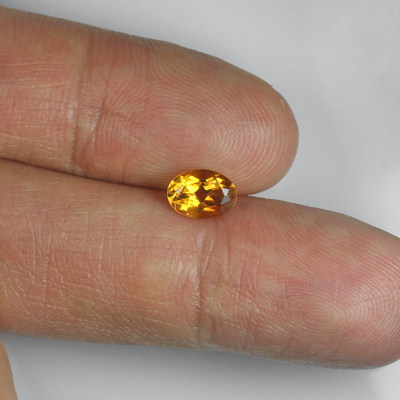 **ขายแล้ว**ซิทริน (Citrine) 0.80 กะรัต รูปไข่ ไฟดี