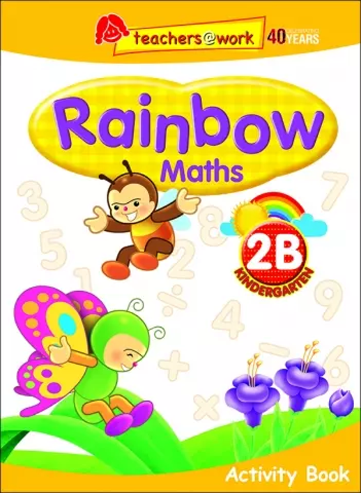 แบบฝึกหัดคณิตศาสตร์ภาษาอังกฤษระดับอนุบาล Rainbow Maths Activity Book K2B