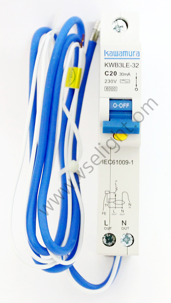 ลูกเซอร์กิตกันดูด Kawamura KWB3LE-32 30mA 6KA