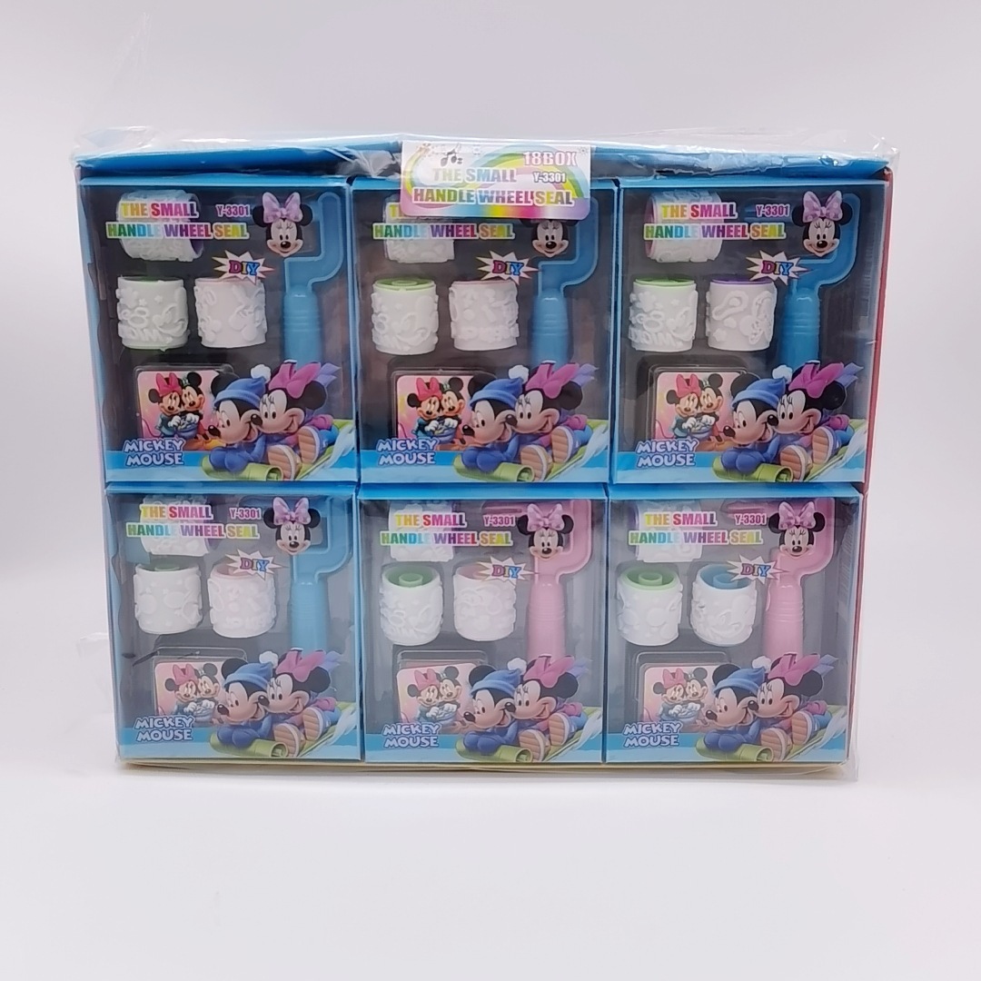 MUISUNGSHOP ลูกกลิ้งลายการ์ตูน ลูกกลิ้งสแตมป์ สำหรับเด็ก ของเล่นเด็กเสริมพัฒนาการ