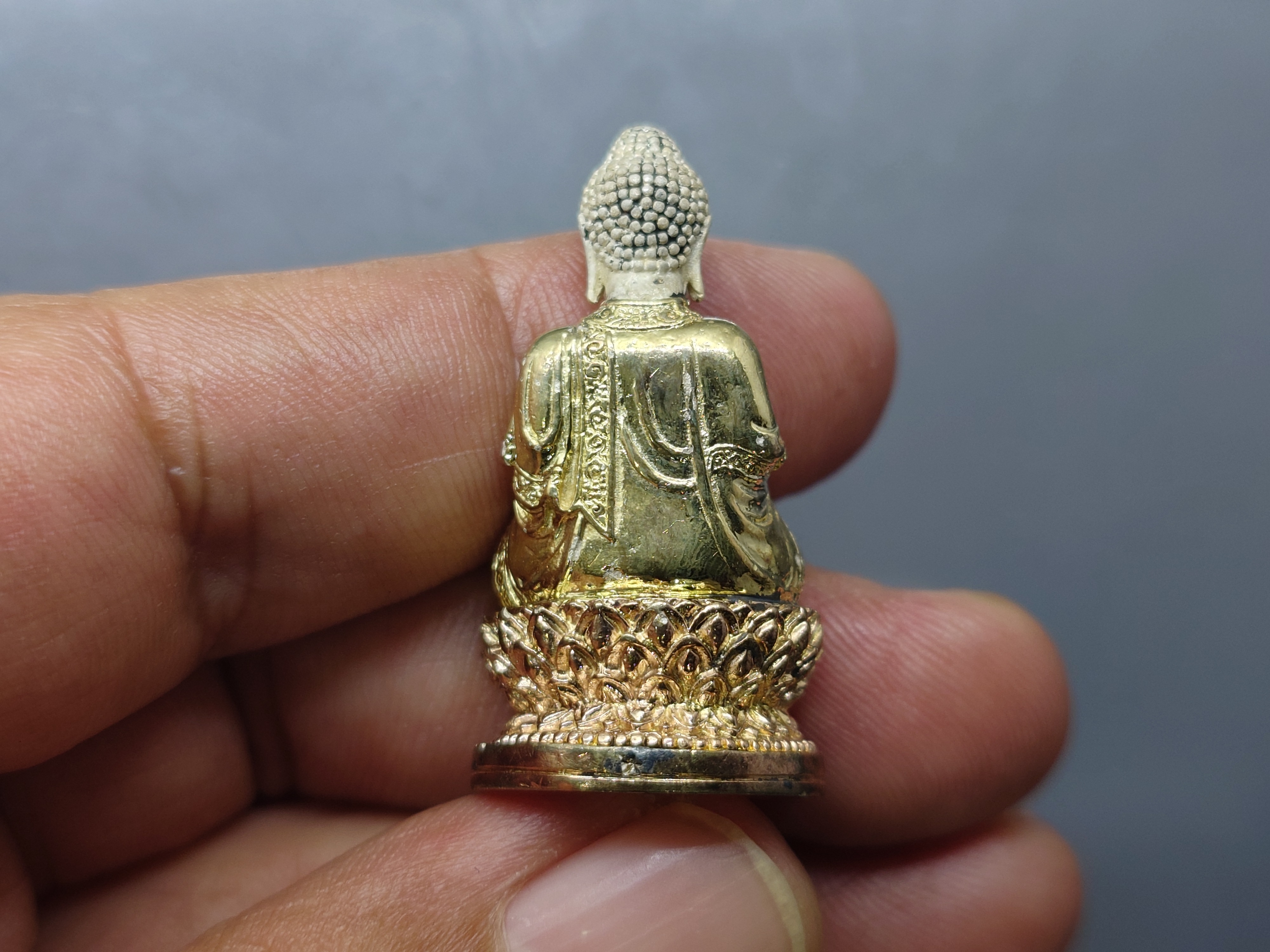 พระกริ่งจีน ต้าเยิ่นถะ เนื้อเงินสามกษัตริย์ รุ่นกาญจนาภิเษกครองราชย์ 50 ปี วัดบวรนิเวศวิหาร ปี2538 นิยม หายาก ไม่มีกล่อง