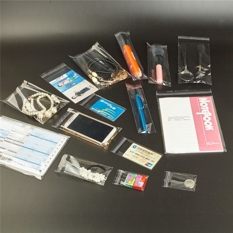 Muisungshop ถุงพลาสติกใส OPP ฝากาว 100ใบ/แพ็ค ถุงแก้วฝากาว ถุงแก้วใส ถุงฝากาว ถุงโอพีพี ถุงopp ถุงใสฝากาว ถุงใส ซองพลาสติก สำเนา