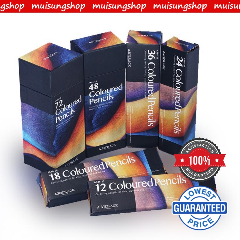 MUISUNGSHOP (12 แท่ง) สีไม้ ARTTRACK เกรดพรีเมี่ยม โทนสีสวย สด เขียนลื่น ระบายติดง่าย แถมไม่หักง่ายด้วย สำเนา