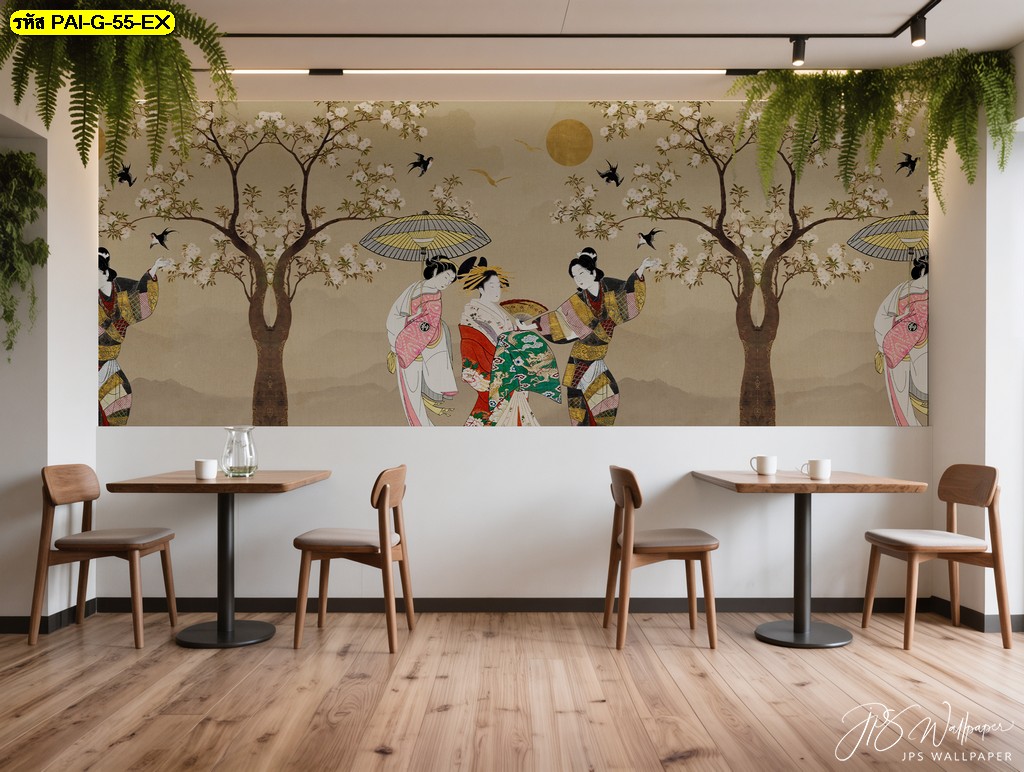 วอลเปเปอร์แต่งร้านอาหารเกาหลี เสริมเสน่ห์ทันสมัยและอบอุ่น
