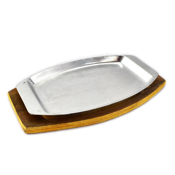 จานสเต๊กสี่เหลี่ยมมีเนียม 15*21ซม. Super Aluminum No.215