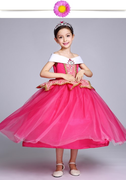 7C87 ชุดเด็ก ออโรร่า เจ้าหญิงออโรร่า เจ้าหญิงนิทรา Aurora Princess Sleeping Beauty Costume