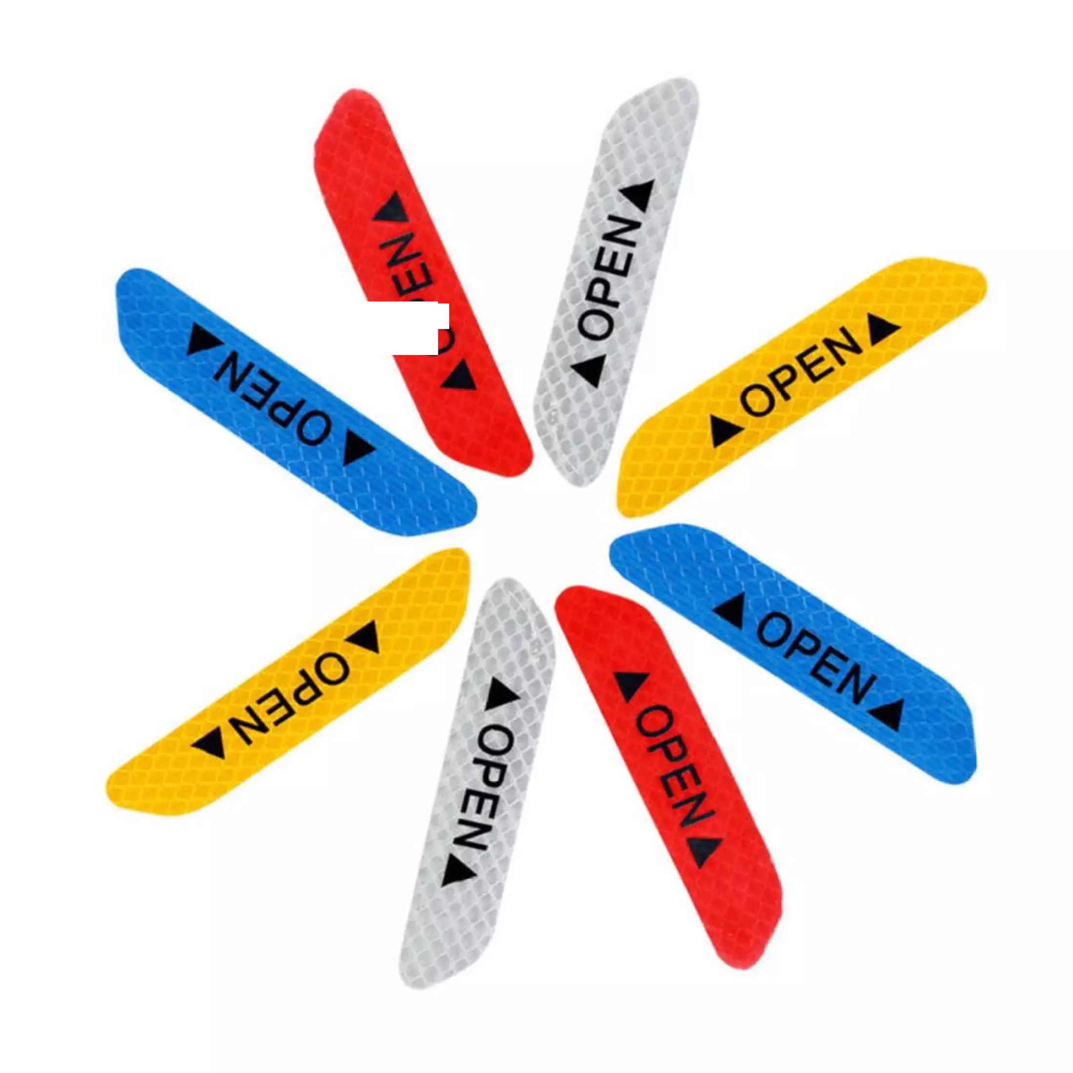 MUISUNGSHOP เทปสติกเกอร์เรืองเเสง สำหรับติดประตูรถยนต์ 4ชิ้น/ชุด