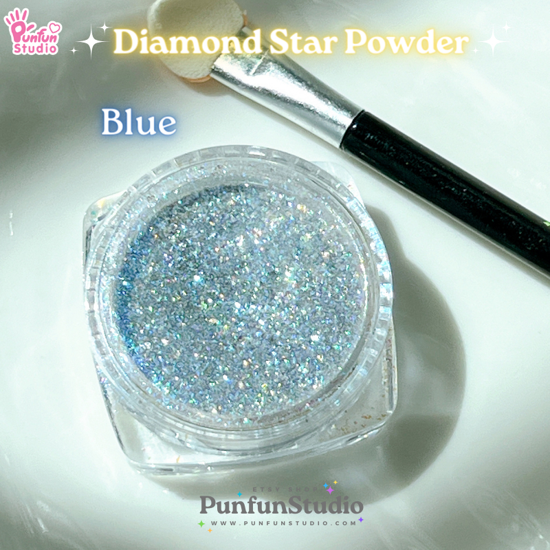 ผงไดมอนวิ้งค์วับ Diamond Star Powder ของตกแต่งงานเรซิ่น