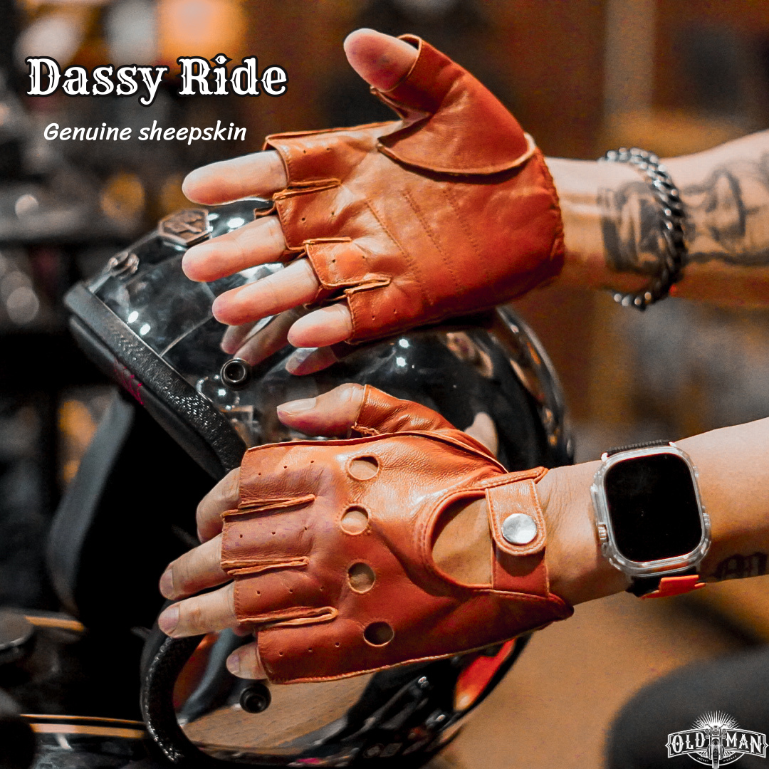 ถุงมือหนังแกะ Dassy Ride น้ำตาลอ่อน (กรุณาสอบถามไซส์ก่อนสั่งซื้อ)