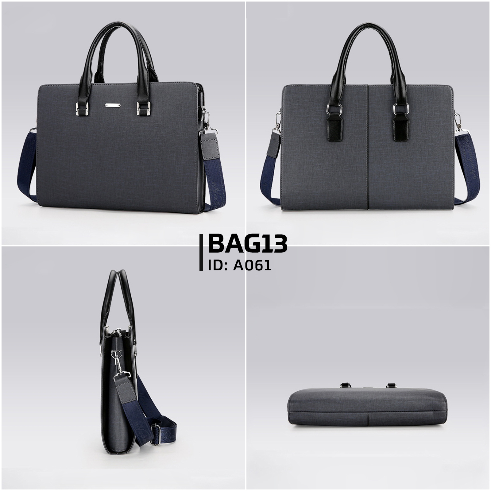 กระเป๋าสะพายข้าง กระเป๋าถือ ใส่เอกสาร กระเป๋าโน๊ตบุ๊ค หนังพรีเมี่ยม ป้องกันน้ำ BUSINESS BAG13 รุ่น A062