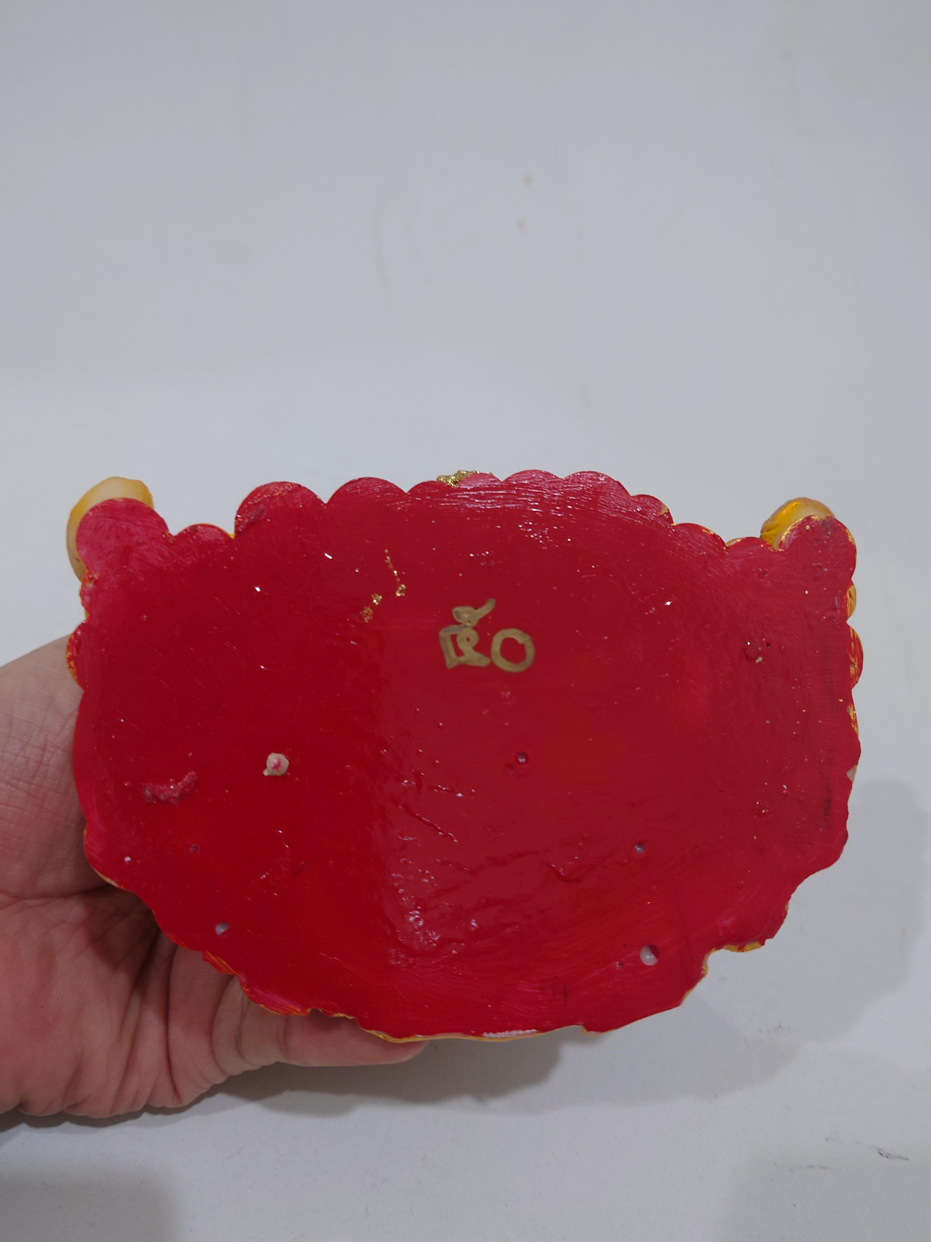 พระบูชา(ตั้งหน้ารถ) รุ่นรวยโชคลาภ 100 ปี เนื้อเรซิ่น องค์พระ 3 K มังกรทอง ปี่เซี่ยทอง หลวงพ่อพัฒน์ วัดห้วยด้วน โคท 50